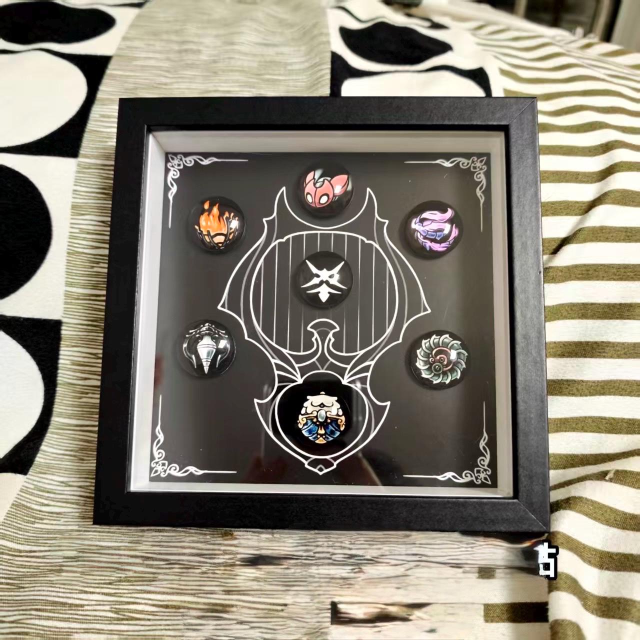 Silksong Enamel Pin Collection, Hollow Knight Magnetic Display Frame