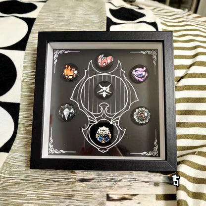 Silksong Enamel Pin Collection, Hollow Knight Magnetic Display Frame