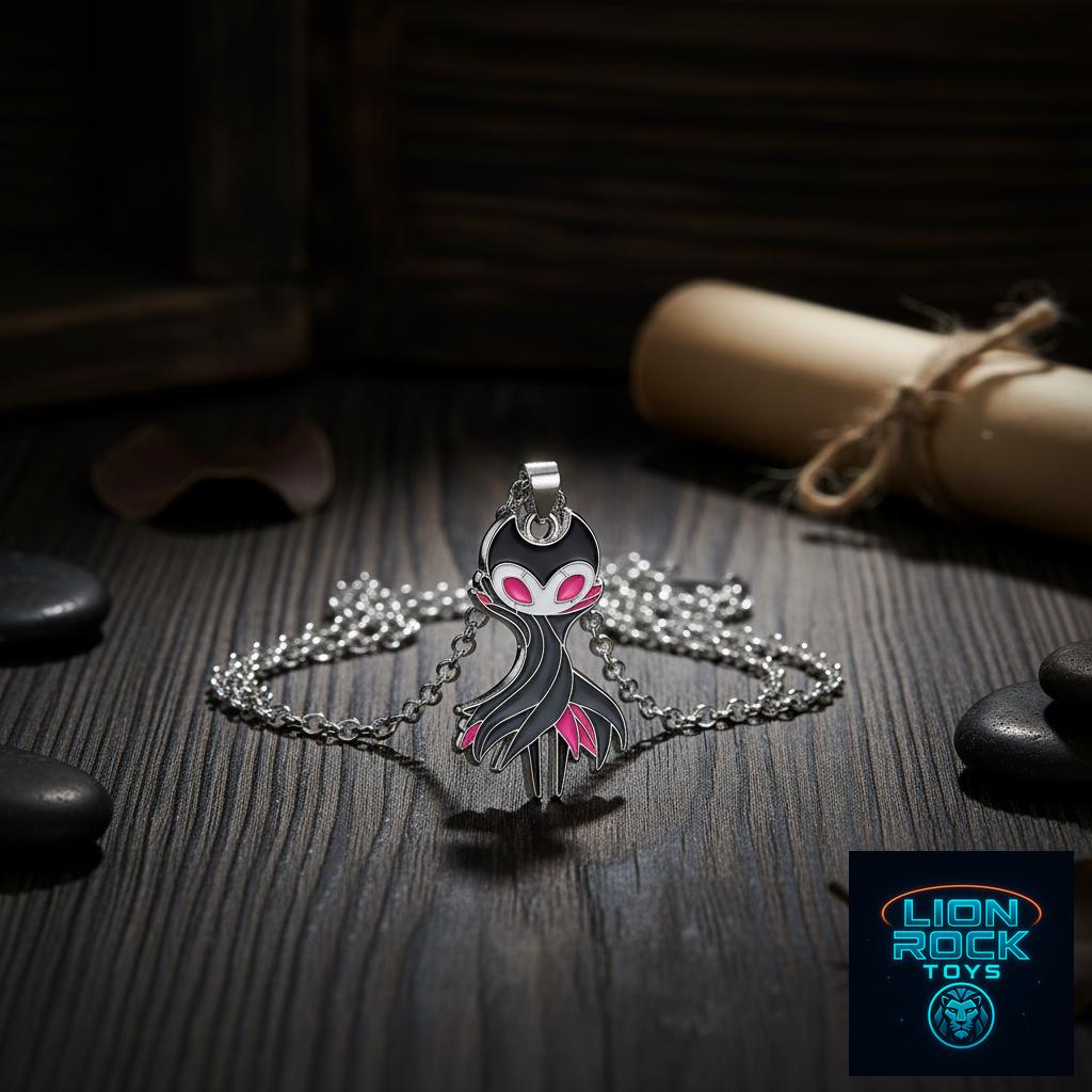 Hollow Knight Enamel Charms - Hallownest Keychain and Necklace Set | Indie Game Fan Gift for Her Silksong Gift
