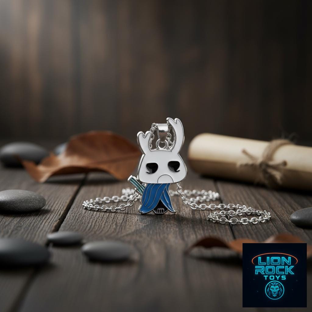 Hollow Knight Enamel Charms - Hallownest Keychain and Necklace Set | Indie Game Fan Gift for Her Silksong Gift