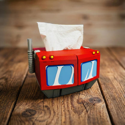 Optimus Prime Inspired Tissue Box, 3D Printed Robot Desk Organizer