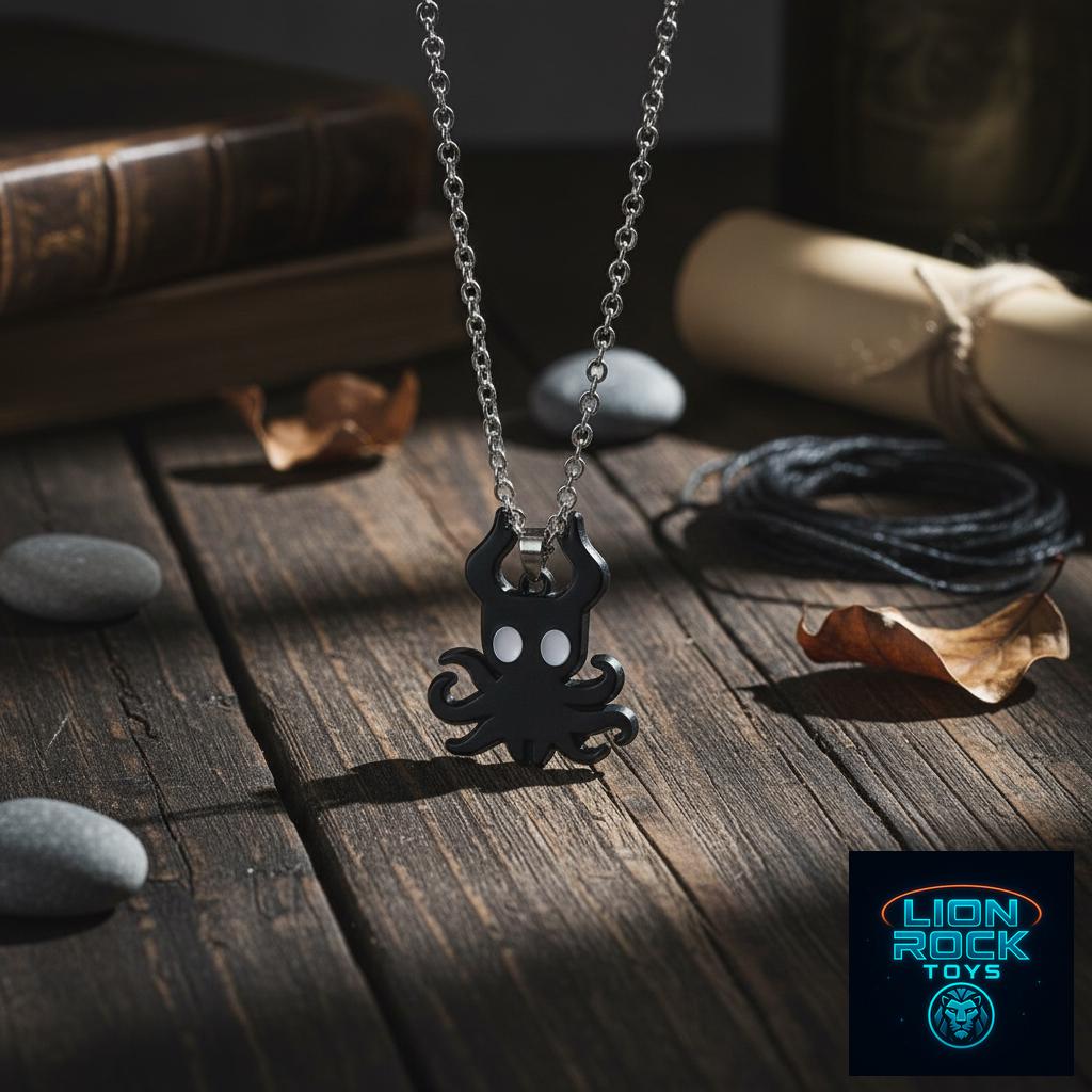 Hollow Knight Enamel Charms - Hallownest Keychain and Necklace Set | Indie Game Fan Gift for Her Silksong Gift