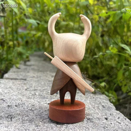 Hollow Knight Wooden Figurine - Handcrafted Hornet and Knight Wood Carving | Hallownest Indie Game Gamer Gift for Him