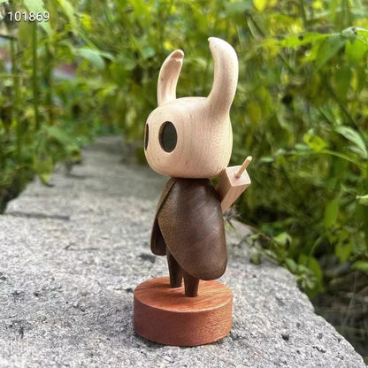 Hollow Knight Wooden Figurine - Handcrafted Hornet and Knight Wood Carving | Hallownest Indie Game Gamer Gift for Him