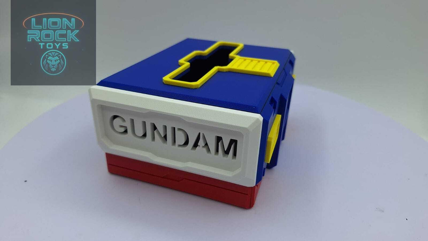 Mecha Robot Tissue Box & Phone Stand - 3D Printed Anime Robot Desk Organizer - Mecha Home Decor - Anime Gamer Gift for Him