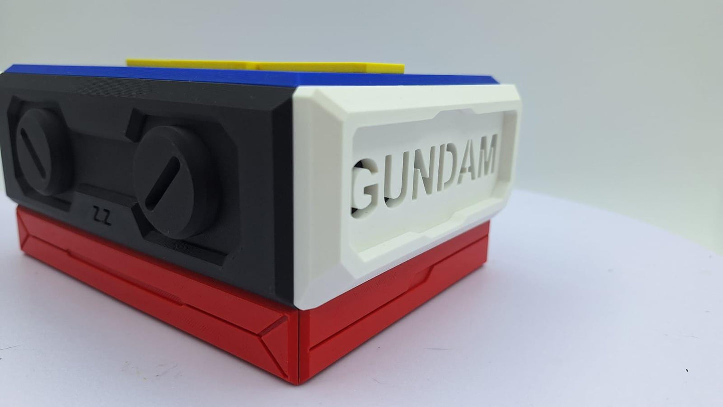 Mecha Robot Tissue Box & Phone Stand - 3D Printed Anime Robot Desk Organizer - Mecha Home Decor - Anime Gamer Gift for Him