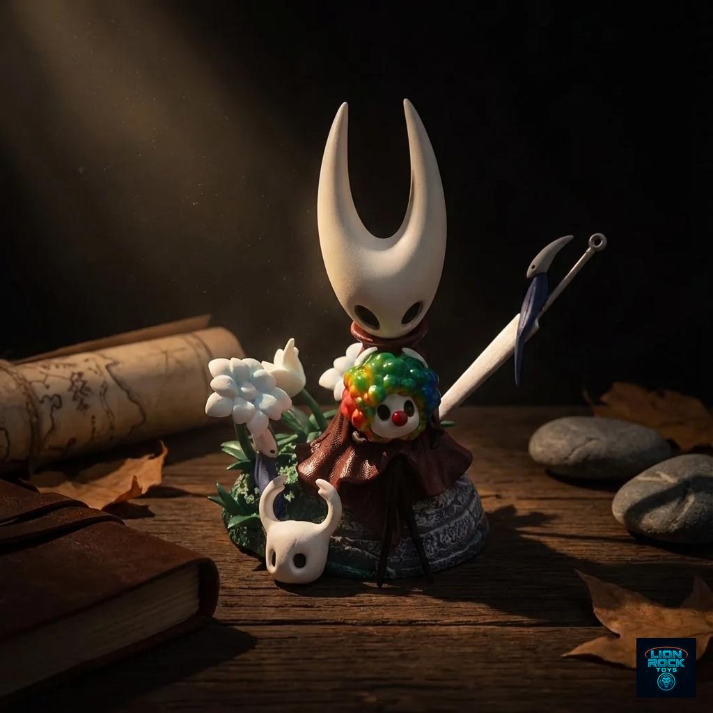 Hollow Knight Hornet Greenpath Diorama - 10cm Statue with Silksong Clown Mask | Silksong Waiting Gift Gamer Desk Decor