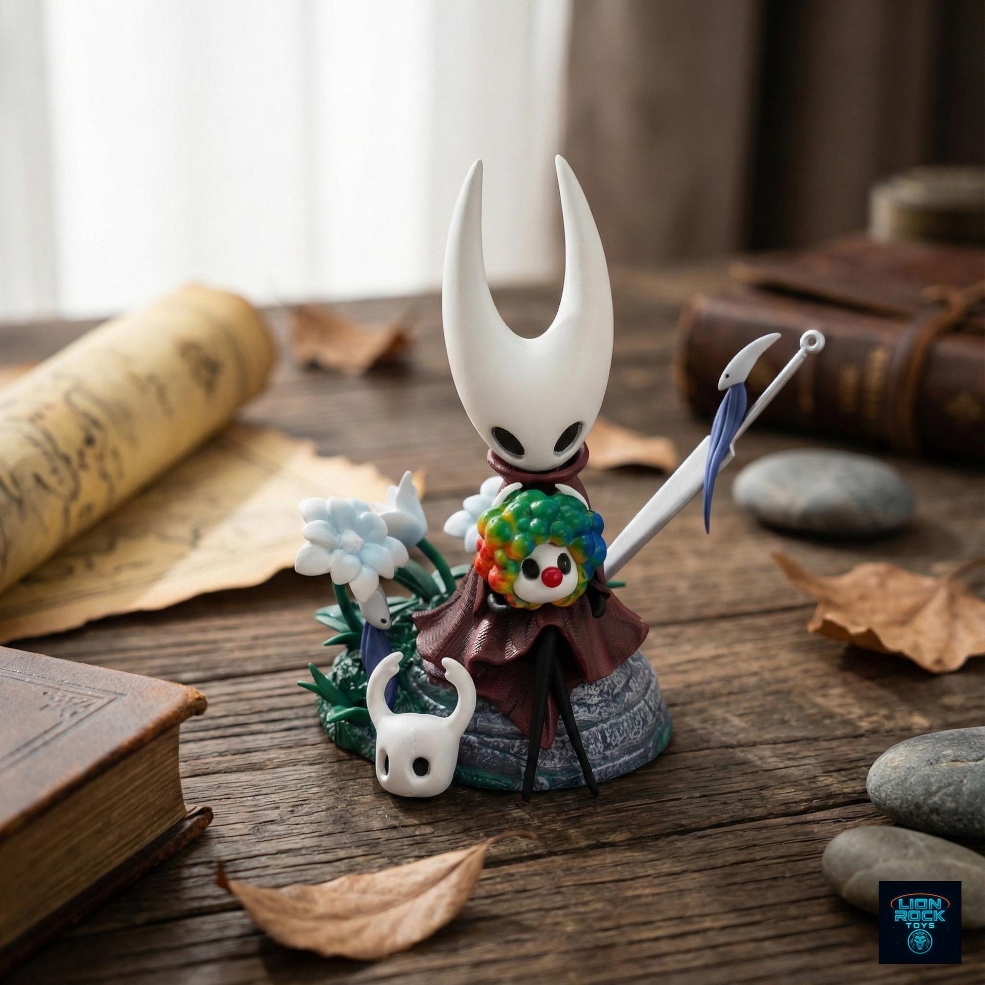 Hollow Knight Hornet Greenpath Diorama - 10cm Statue with Silksong Clown Mask | Silksong Waiting Gift Gamer Desk Decor
