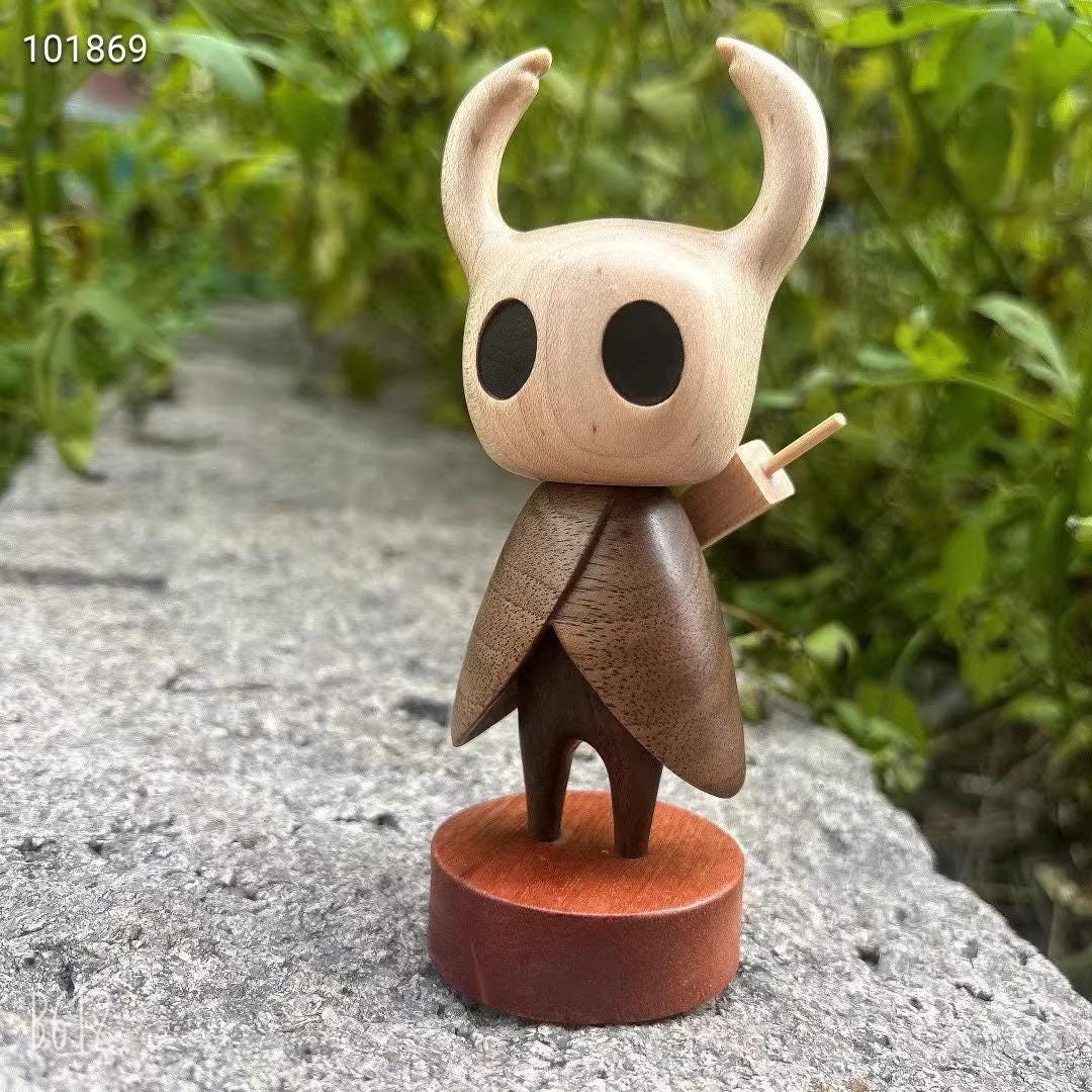 Hollow Knight Wooden Figurine - Handcrafted Hornet and Knight Wood Carving | Hallownest Indie Game Gamer Gift for Him