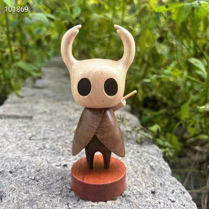 Hollow Knight Wooden Figurine - Handcrafted Hornet and Knight Wood Carving | Hallownest Indie Game Gamer Gift for Him