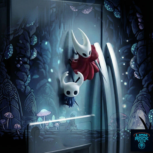 Hollow Knight Inspired Magnetic Figures - 3D Printed Hornet & The Knight Fridge Decor - Silksong Gamer Gift - Climbing Bug Hero Statues