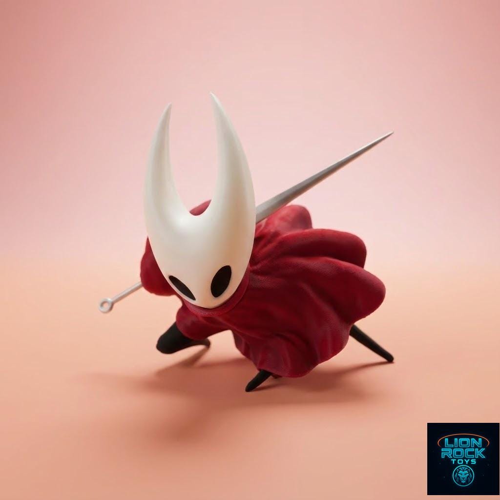 Hollow Knight Inspired Magnetic Figures - 3D Printed Hornet & The Knight Fridge Decor - Silksong Gamer Gift - Climbing Bug Hero Statues