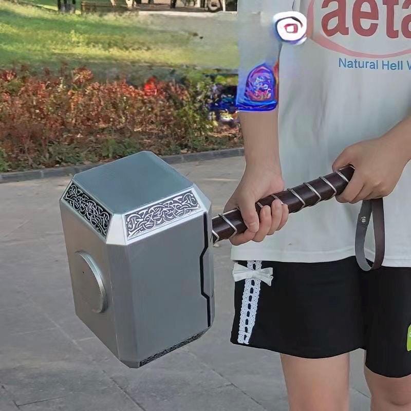 Thor Hammer & Captain America Shield Cosplay Set – PU Foam Superhero Prop Replica | Halloween Costume Accessory Gift