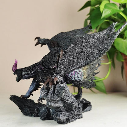 Hand-Painted Purple Wing Dragon Statue – Dark Fantasy Wyvern Collectible Figure | Elden Ring Inspired Gamer Decor Gift