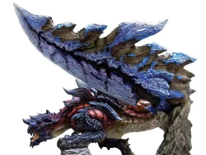 Hand-Painted Blade-Tailed Dragon Statue – Fire Wyvern Collectible Figure | Elden Ring Inspired Gamer Shelf Decor Gift