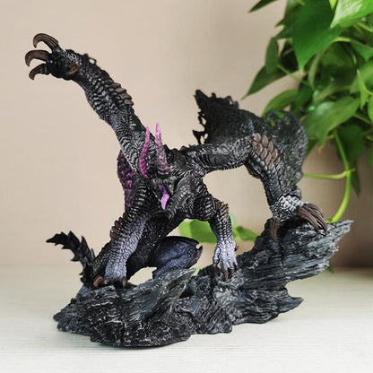 Hand-Painted Purple Wing Dragon Statue – Dark Fantasy Wyvern Collectible Figure | Elden Ring Inspired Gamer Decor Gift