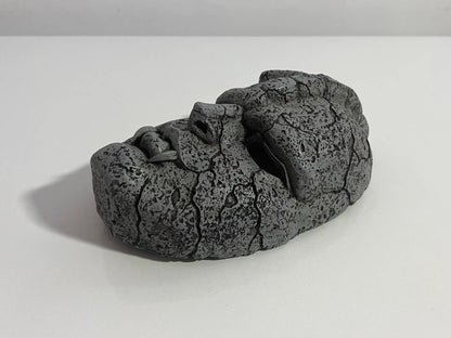Ancient Stone Mask Prop - Hand-Painted Aztec Vampire Relic - 1:1 Scale Resin Replica for Gothic Decor, Cosplay, & Supernatural Collections