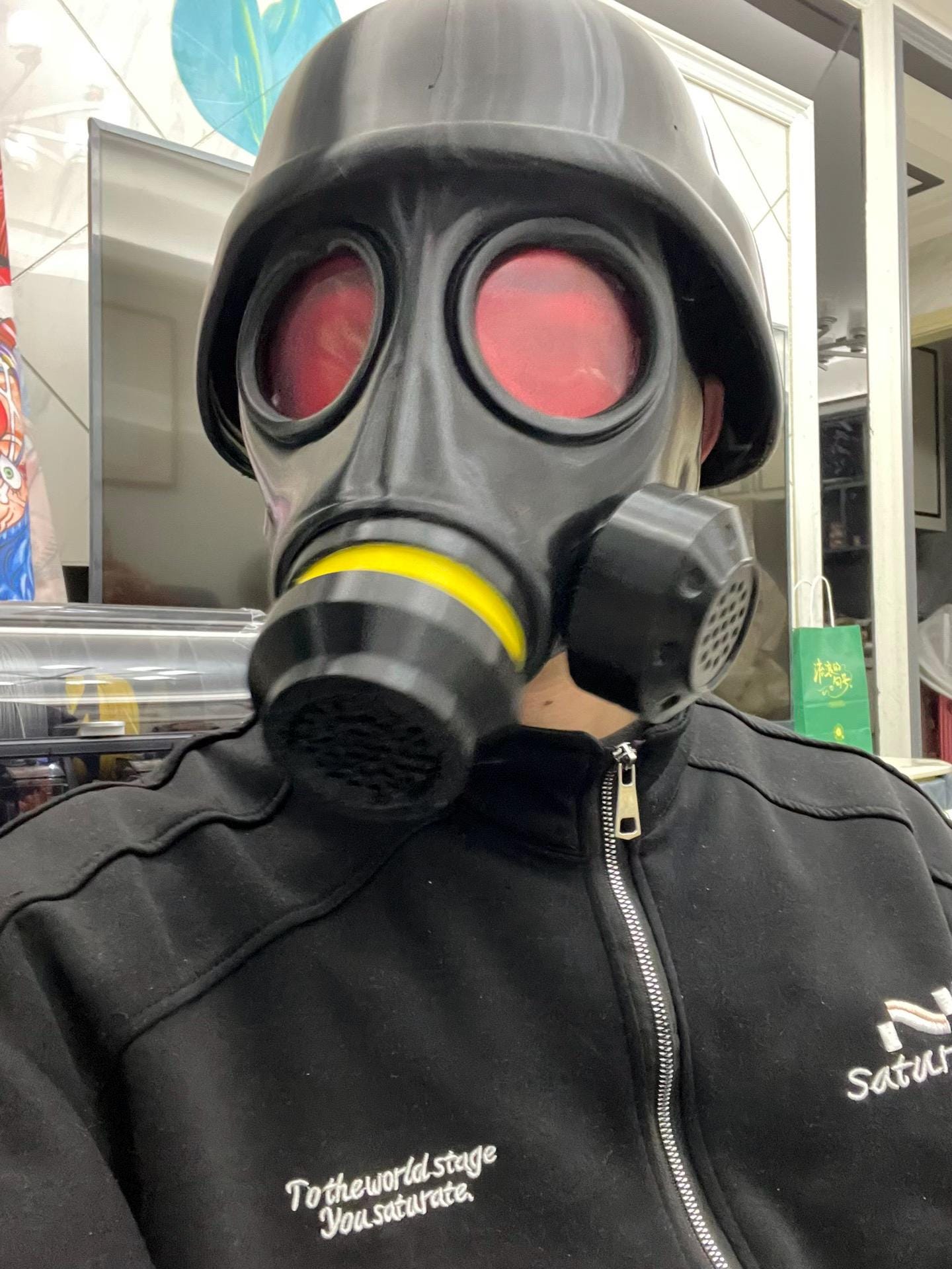 Tactical Grim Reaper Helmet and Mask 1:1 Prop Dark Red Lenses Cosplay Armor - Post-Apocalyptic Commando Gear - Collector's Wearable Display