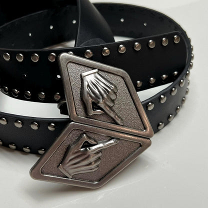 Steel Ball Run Genuine Leather Belt - Western Outlaw Executioner Waistband with Antique Hand Buckle, SBR Inspired Professional Cosplay Prop