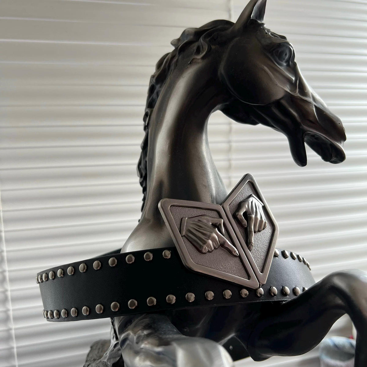 Steel Ball Run Genuine Leather Belt - Western Outlaw Executioner Waistband with Antique Hand Buckle, SBR Inspired Professional Cosplay Prop