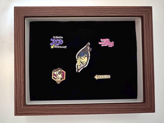 Anime Folklore Enamel Pin Collector Sets in Display Gift Box - Bizarre Adventure, Shinobi Path, & Lucky Maneki Neko Premium Framed Gift