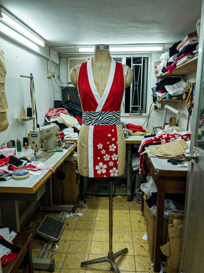 Mai Shiranui Cosplay Costume, King of Fighters Full Set, KOF Mai Outfit, Red Kimono, Folding Fan Included, Anime Expo