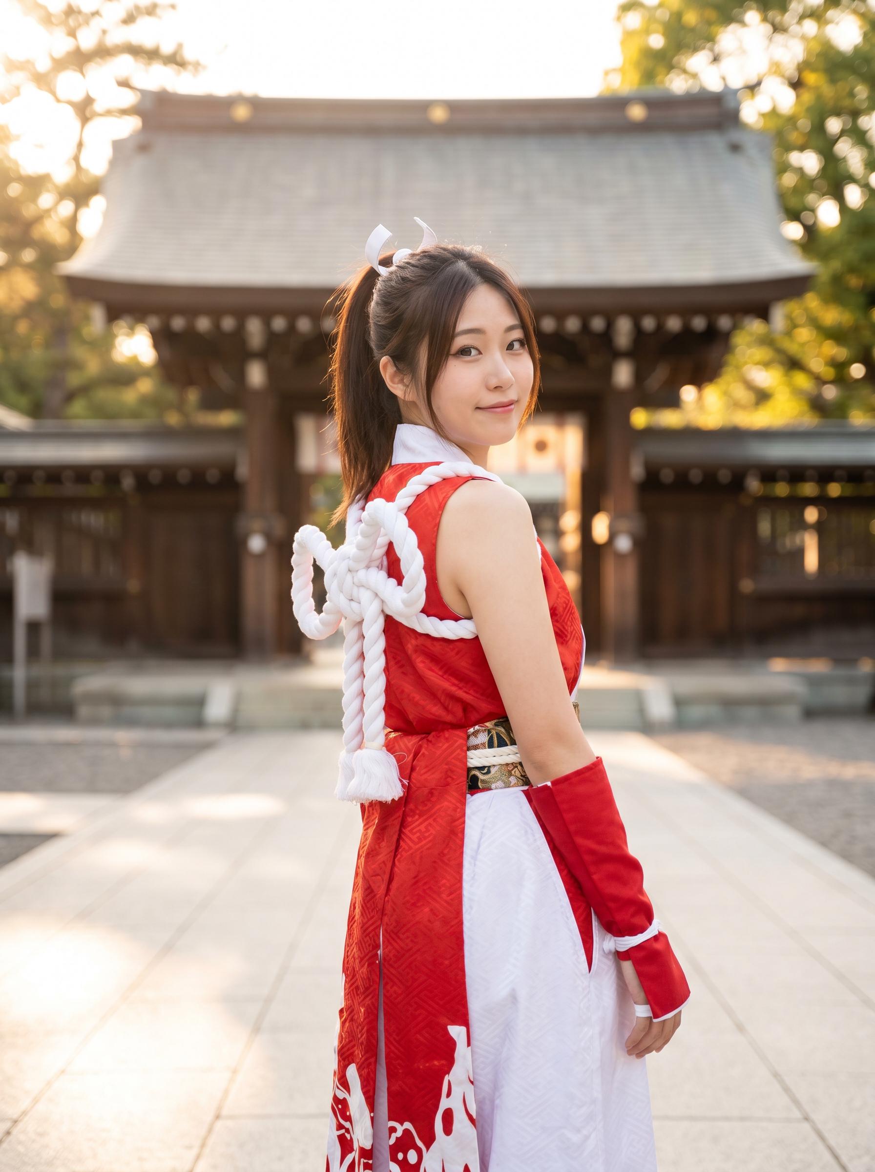 Mai Shiranui Cosplay Costume, King of Fighters Full Set, KOF Mai Outfit, Red Kimono, Folding Fan Included, Anime Expo