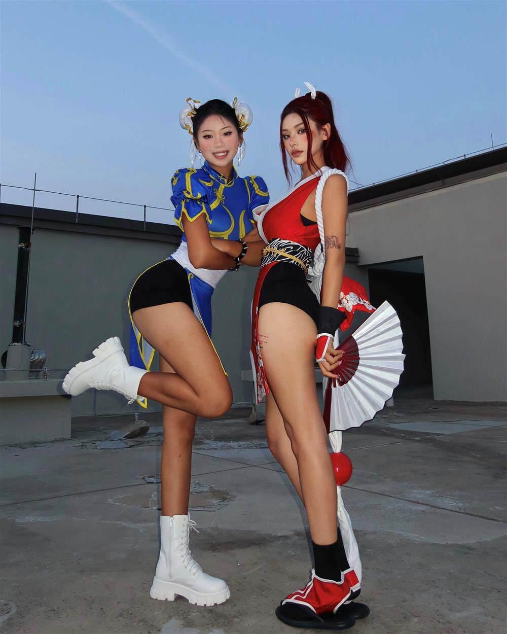 Mai Shiranui Cosplay Costume, King of Fighters Full Set, KOF Mai Outfit, Red Kimono, Folding Fan Included, Anime Expo