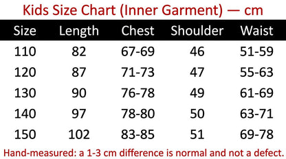 Kids size chart (cm)