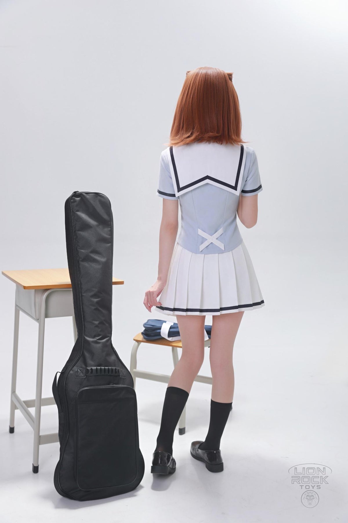 Summer sailor uniform cosplay back view