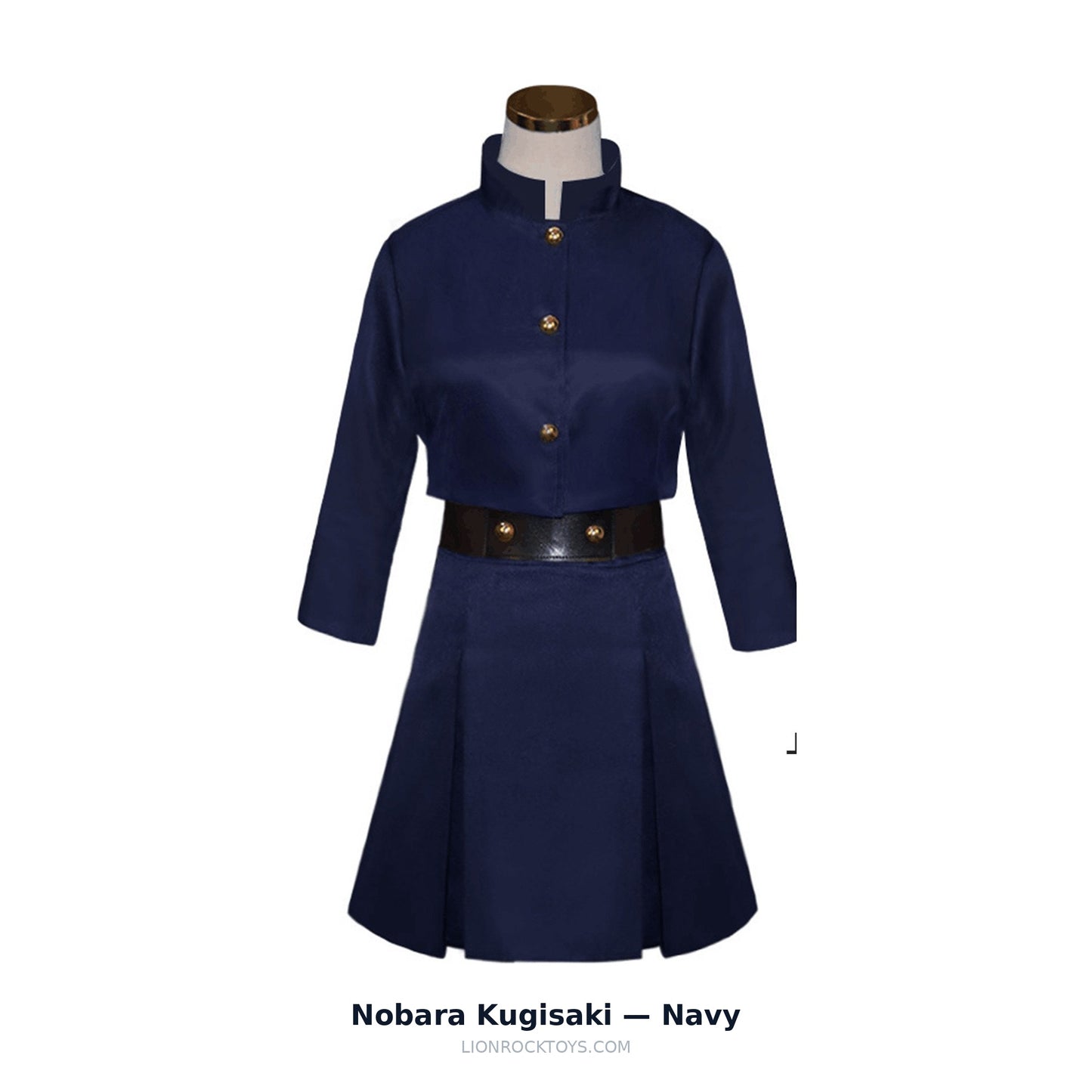 Nobara Kugisaki cosplay uniform navy - cropped top, pleated skirt, belt and pouch bag