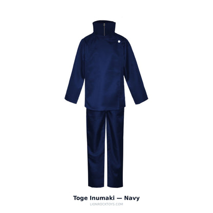 Toge Inumaki cosplay uniform navy - high zip collar top and trousers