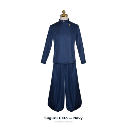 Suguru Geto cosplay uniform navy - top with wide hakama-style trousers