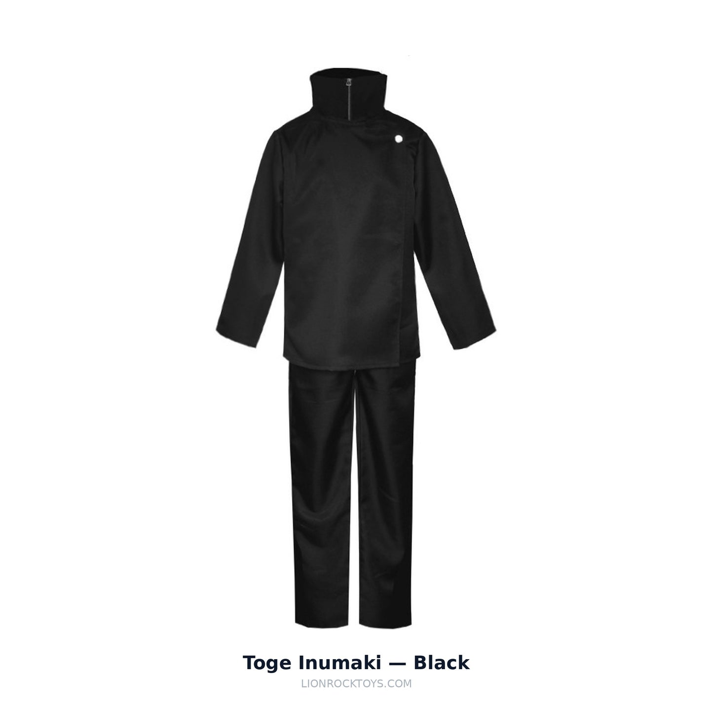 Toge Inumaki cosplay uniform black - high zip collar top and trousers