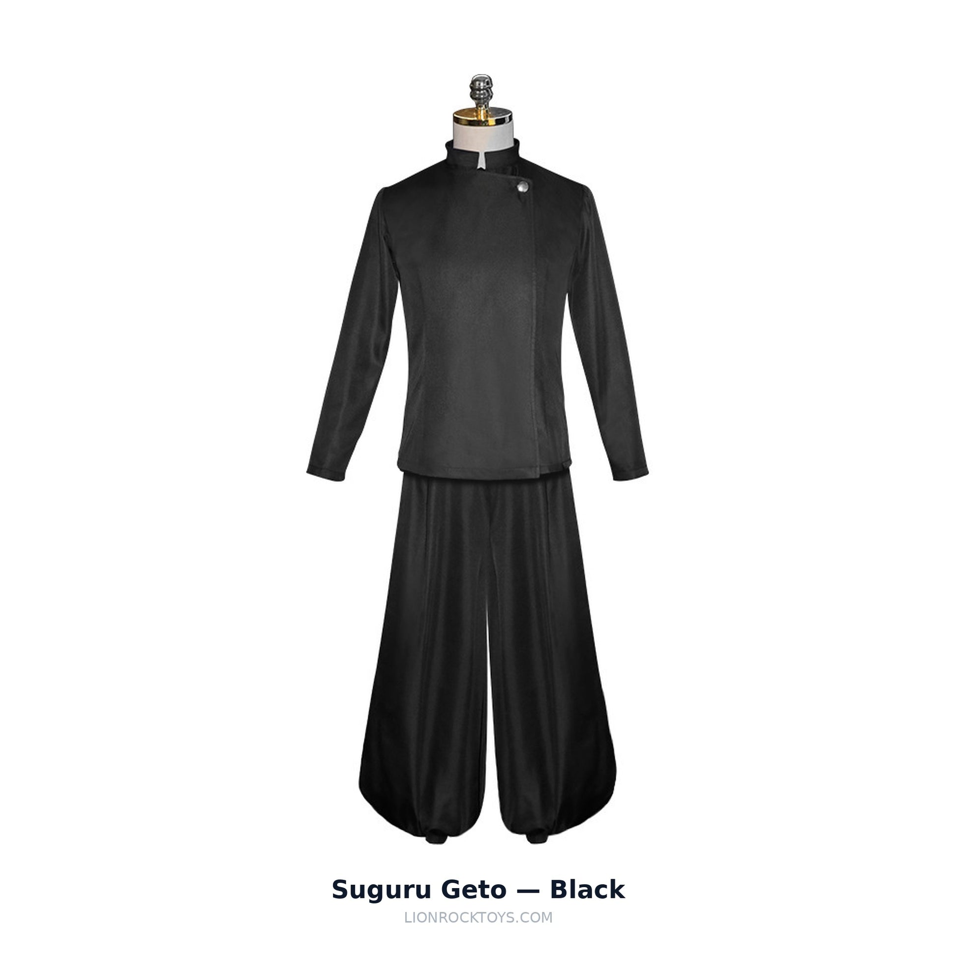 Suguru Geto cosplay uniform black - top with wide hakama-style trousers