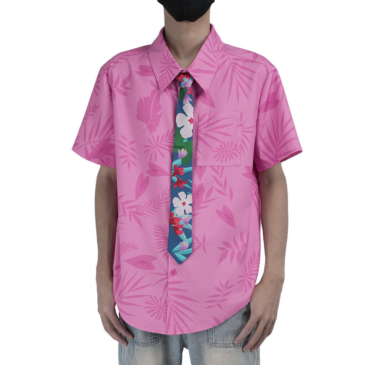 Nick: Pink shirt & tie — costume clothing, view 2