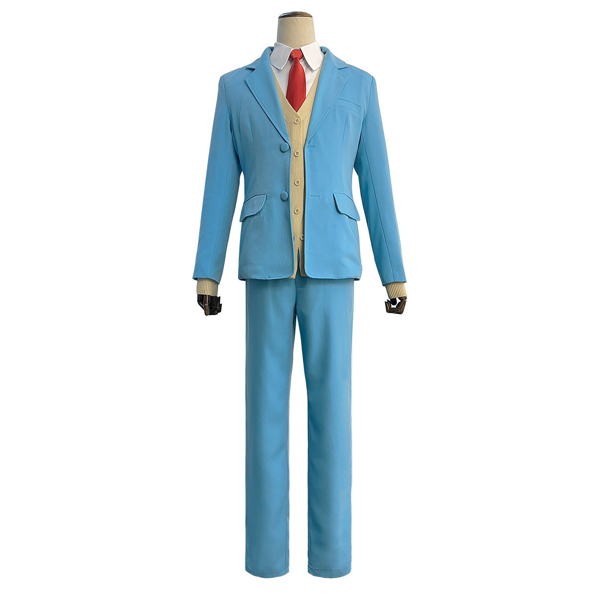 Shima · Powder-blue trouser uniform — front view, trouser uniform