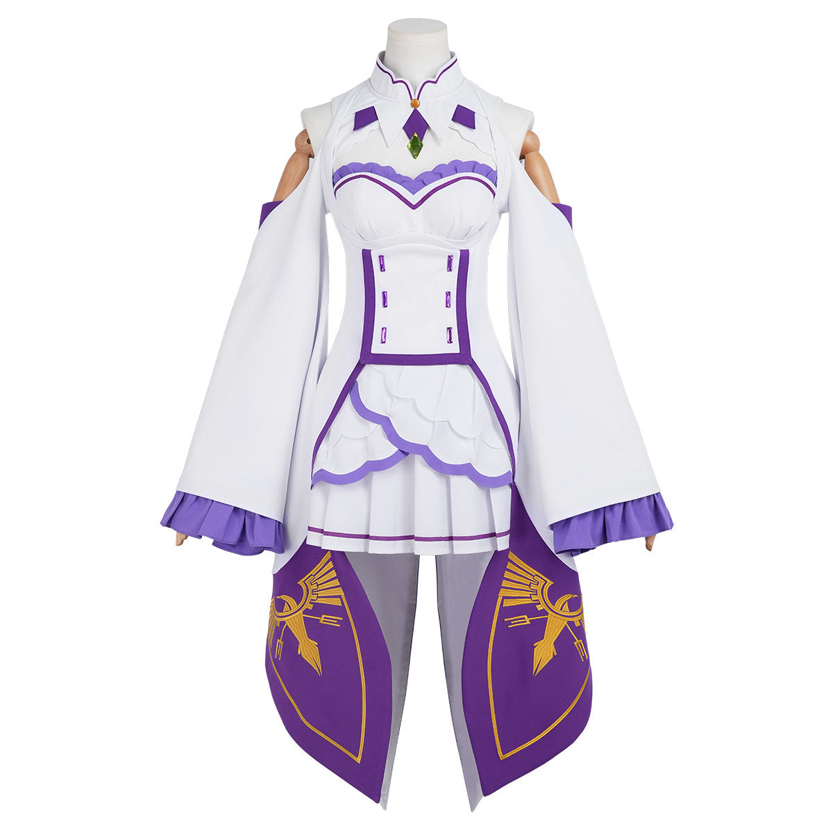 Emilia: White & lilac dress — costume clothing, view 1