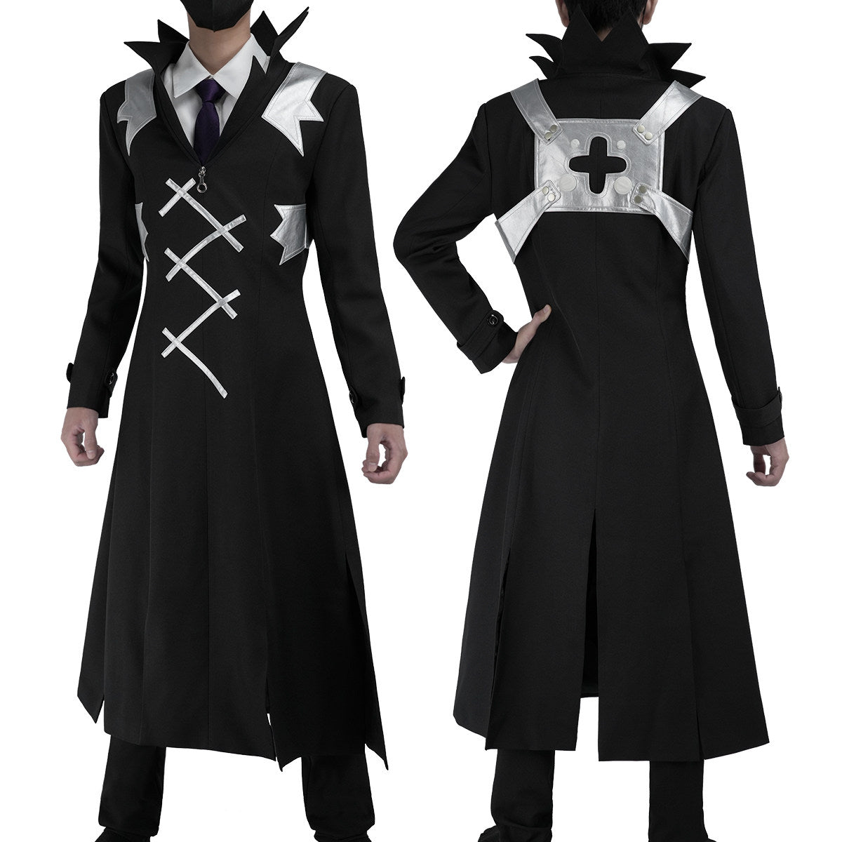 Xeno: Black long-coat set — costume clothing, view 2