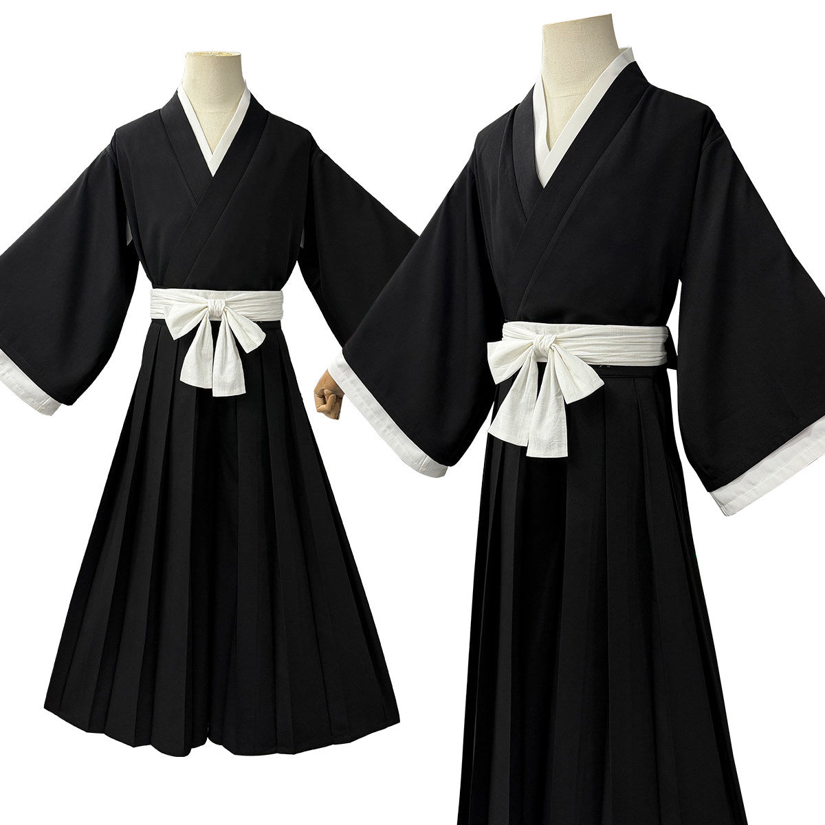 Shihakusho: Black robe set — costume clothing, view 1