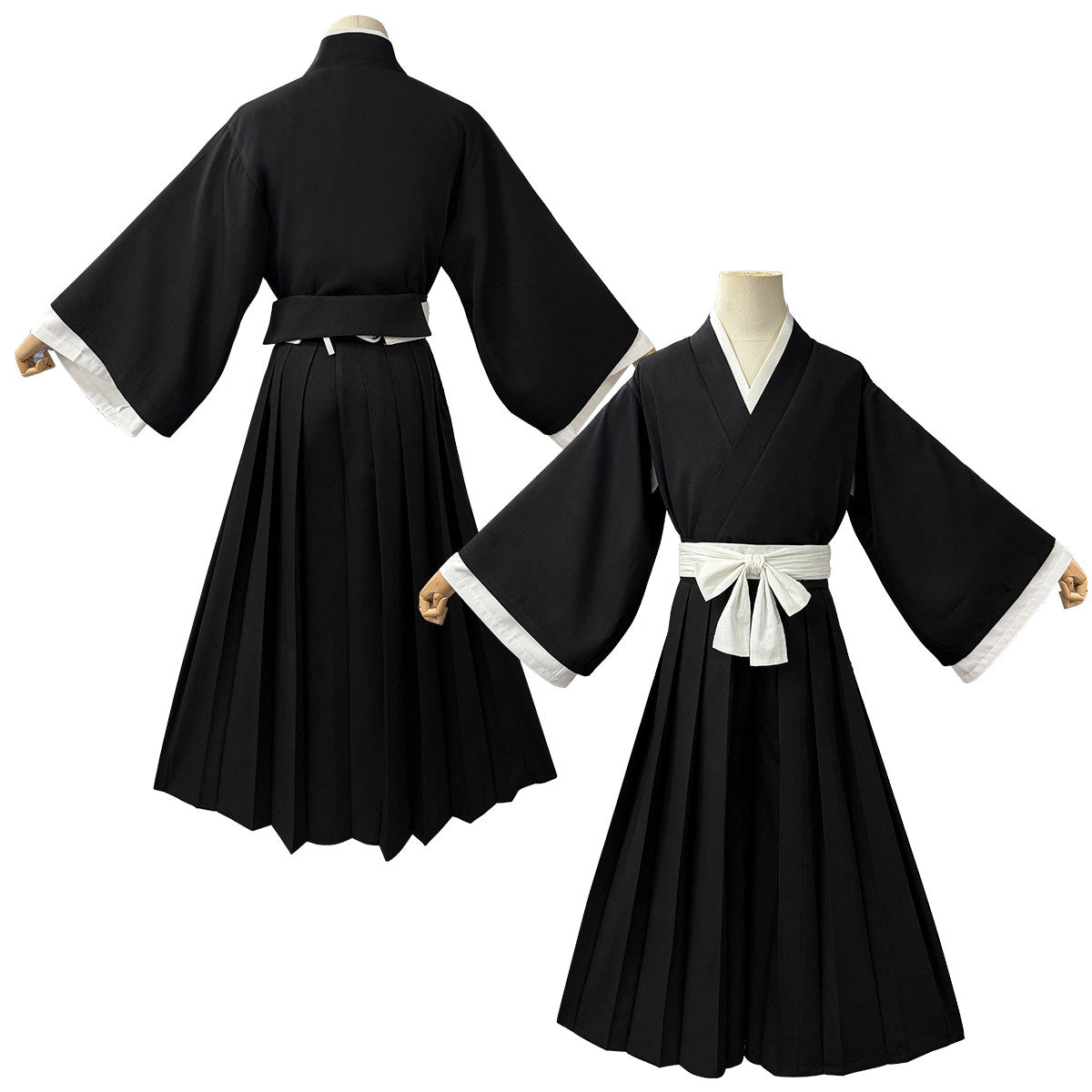 Shihakusho: Black robe set — costume clothing, view 2
