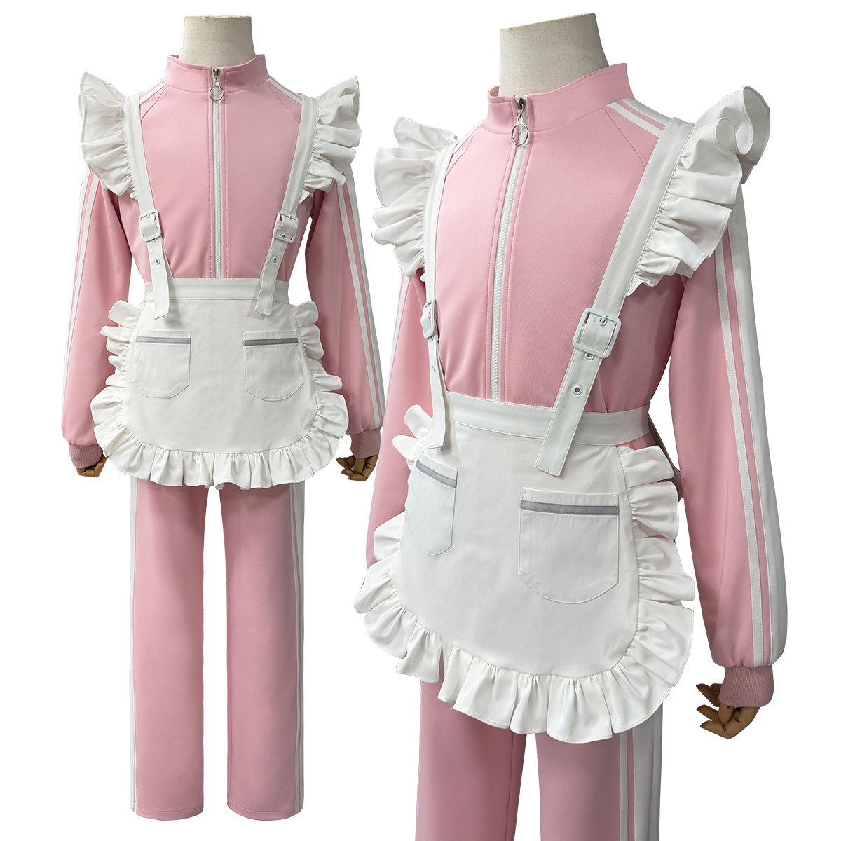 ES: Pink maid sports set — costume clothing, view 1