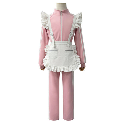 ES: Pink maid sports set — costume clothing, view 2