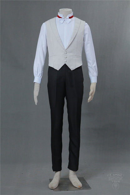 Vest, shirt and trousers