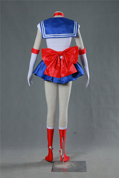 Back view with sailor collar and large red back bow