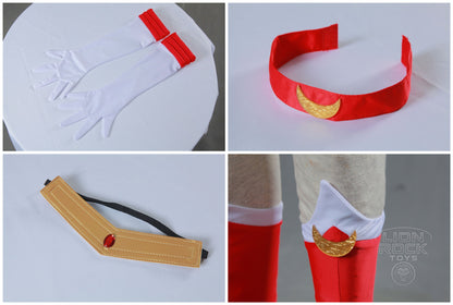 Included accessories: gloves, choker, headband and boot covers