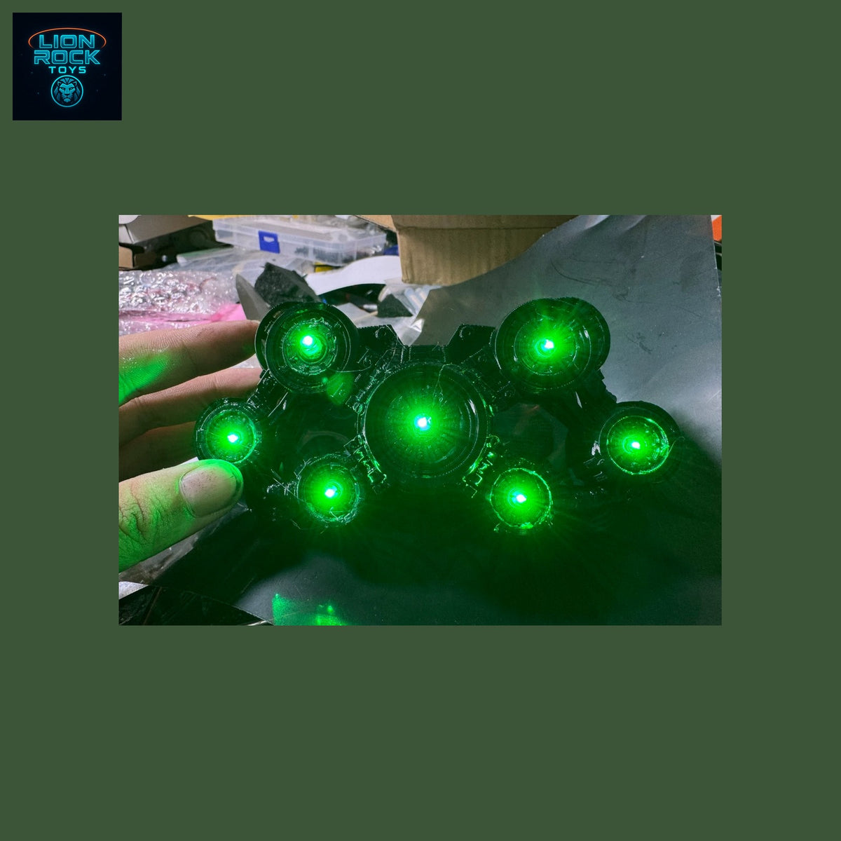 Multi-Lens Light-Up Cyber Visor — Glowing Optics Cosplay Headpiece, LED Eye Rig