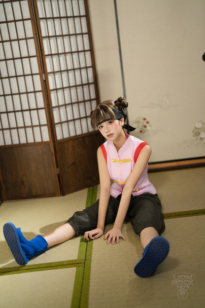 Pink mandarin-collar kunoichi cosplay set - photo 5