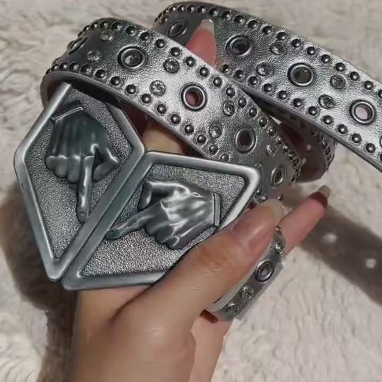 Steel Ball Run Genuine Leather Belt - Western Outlaw Executioner Waistband with Antique Hand Buckle, SBR Inspired Professional Cosplay Prop