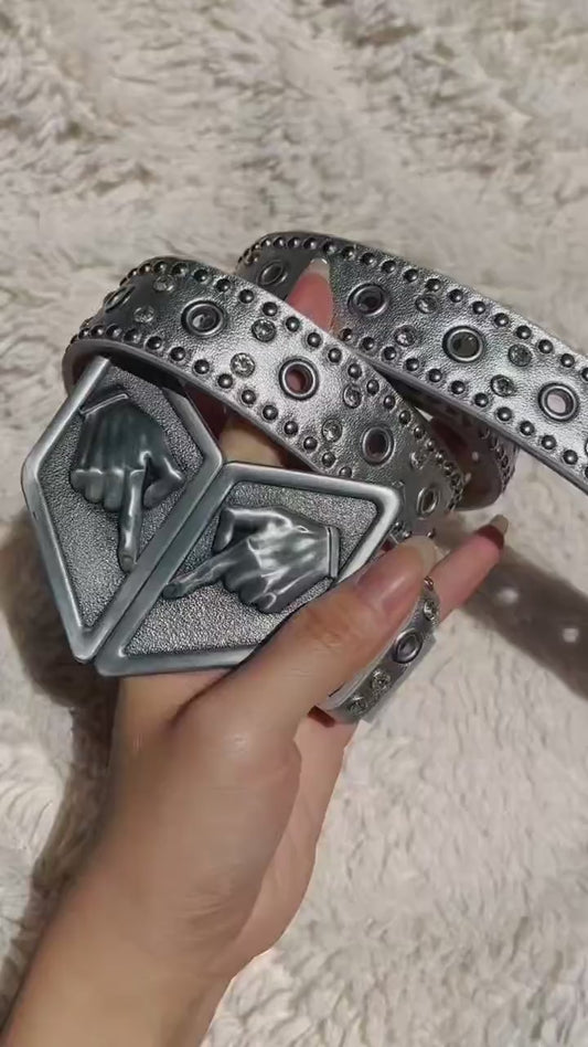 Steel Ball Run Genuine Leather Belt - Western Outlaw Executioner Waistband with Antique Hand Buckle, SBR Inspired Professional Cosplay Prop